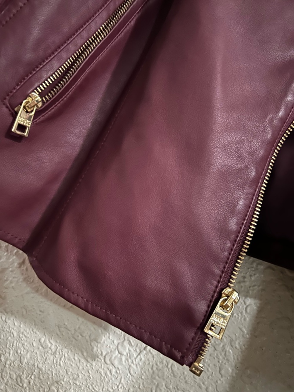 Vintage Marc New York Women's Burgundy Leather Jacket 2XL - Picture 4 of 6
